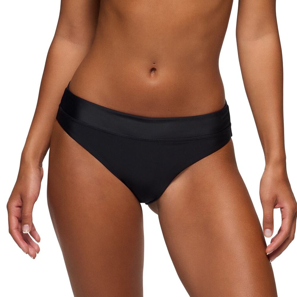 PrAna Black Summer Wave Beach UPF 50 Quick Dry Surf Active Bikini Bottoms NWT L